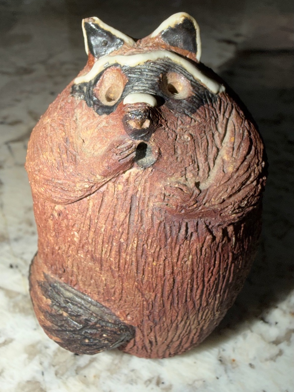 BONNIE STAFFEL POTTERY RACCOON FIGURE